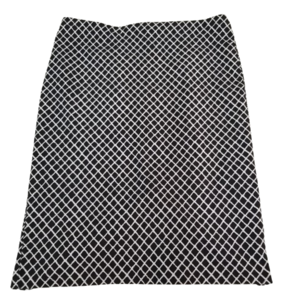 Black and White Checked Large  Skirt